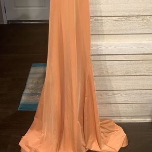 Orange mermaid dress